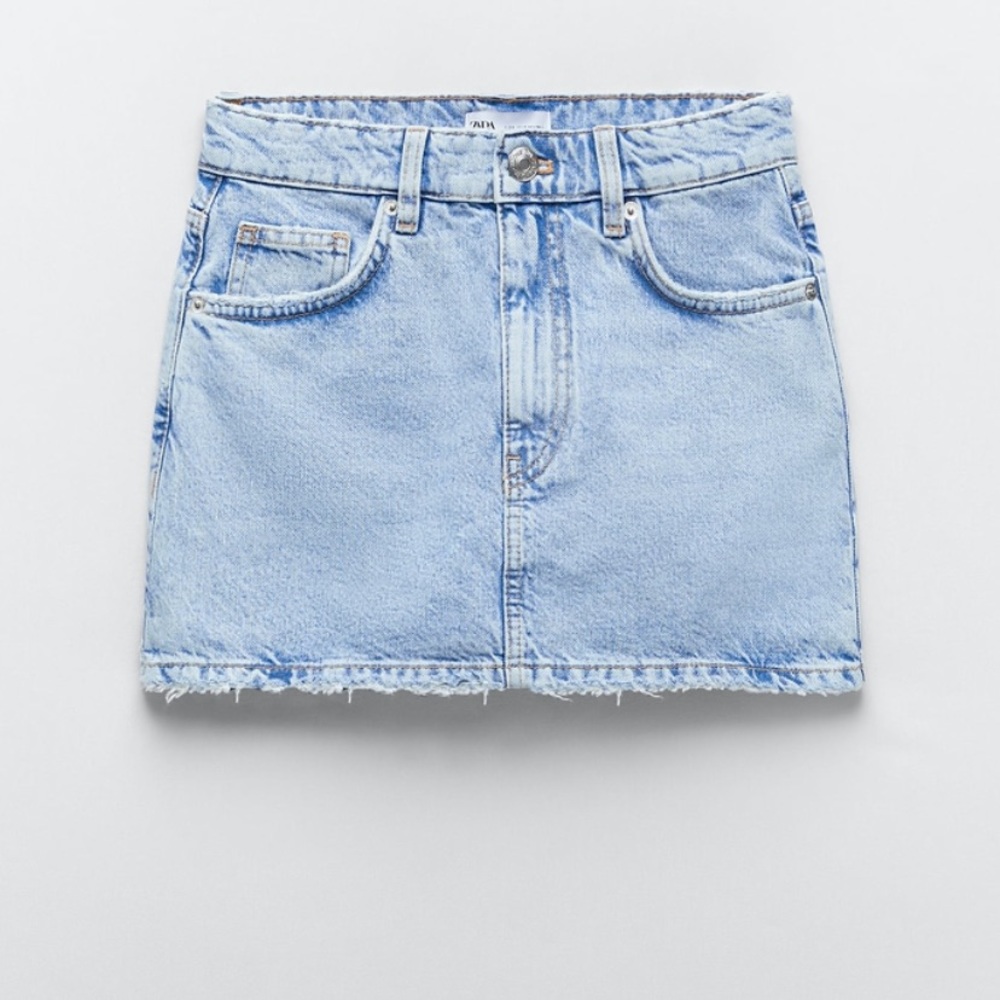 Zara denim mini skort
